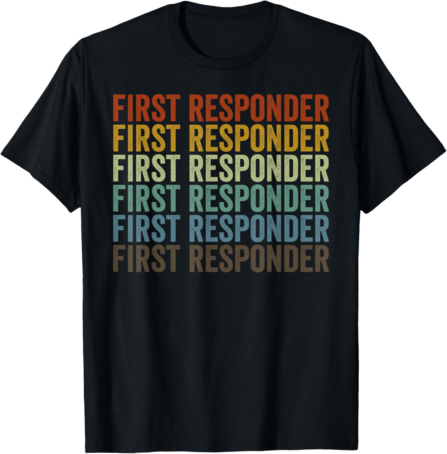 First Responder Retro T-Shirt - T-Shirt | Black