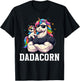 Dadacorn Unicorn Dad Papa Father's Day Daughter T-Shirt - T-Shirt | Black