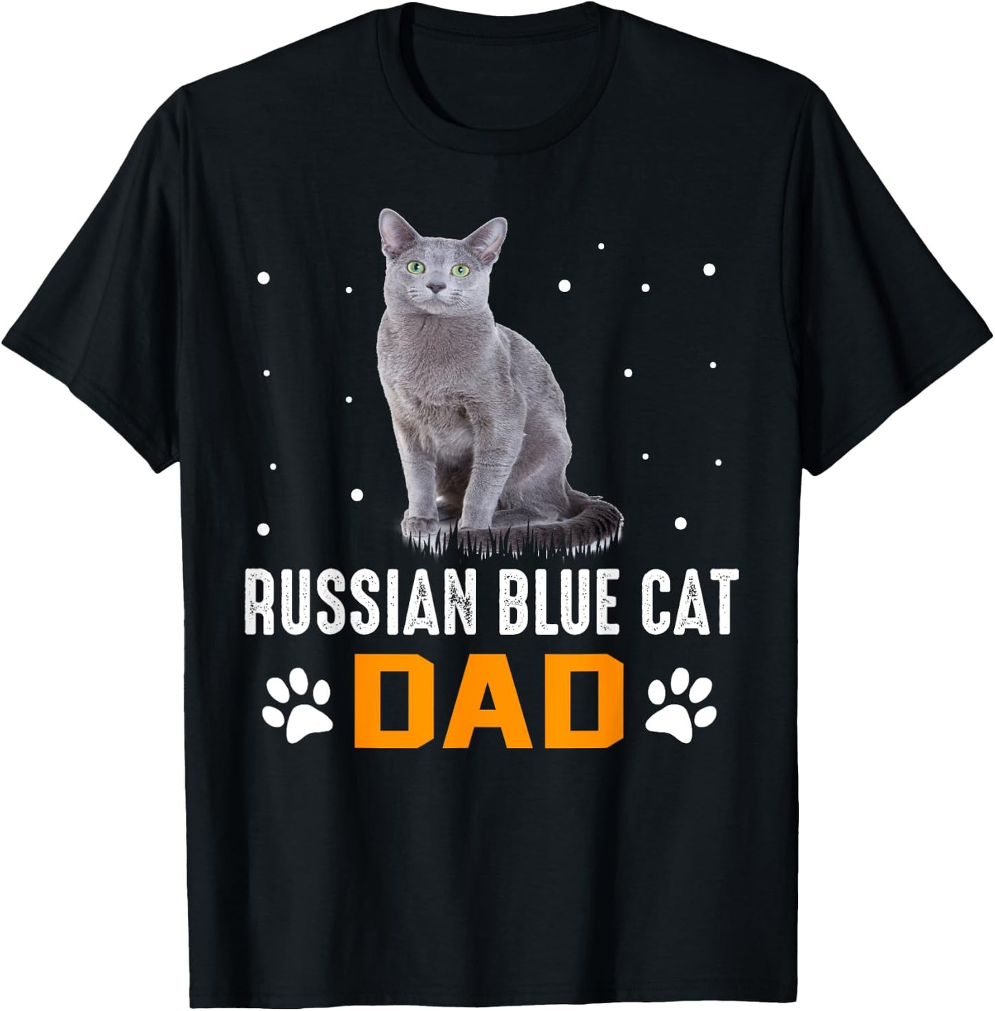 Cat - Russian Blue Dad - Russian Blue Cat T-Shirt - T-Shirt | Black