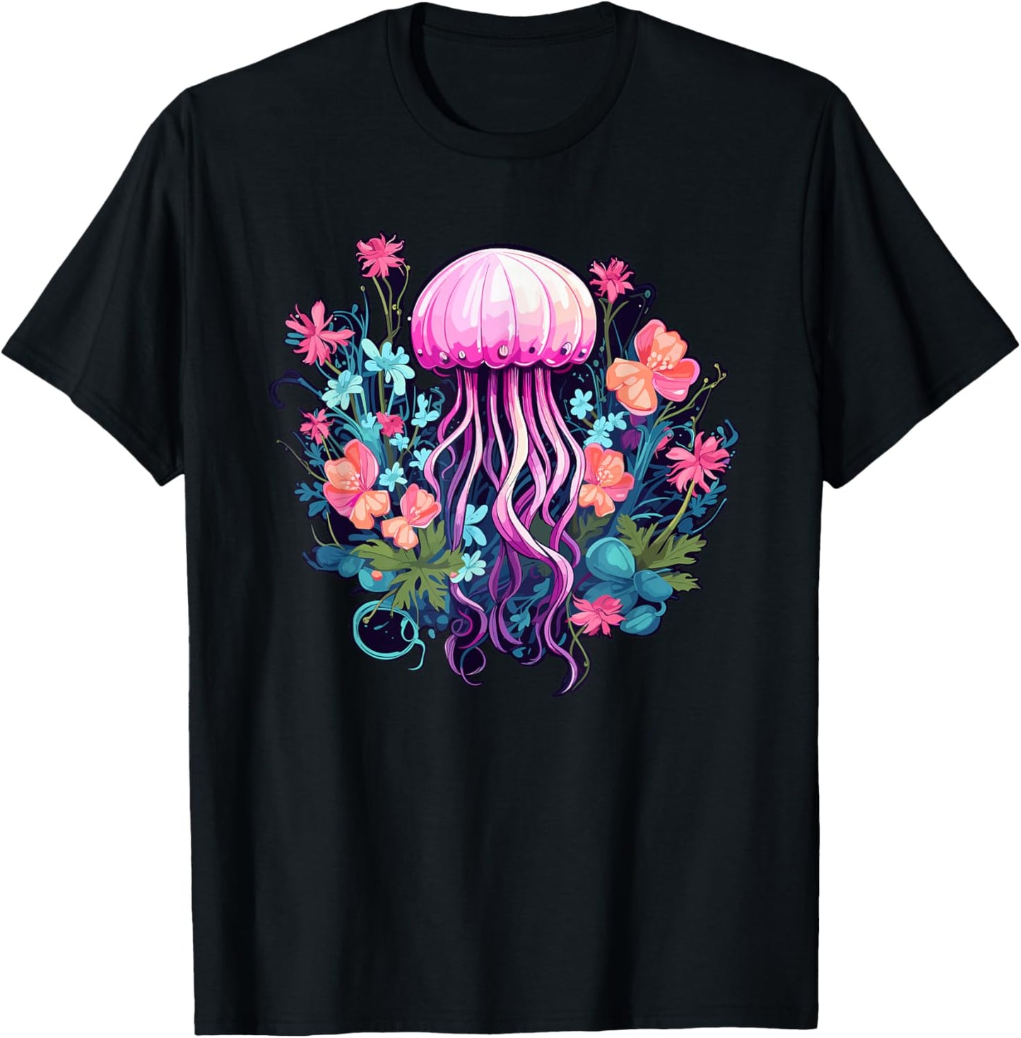 Cute Jellyfish Costume Jelly Fish Sea Ocean Girls T-Shirt - T-Shirt | Black
