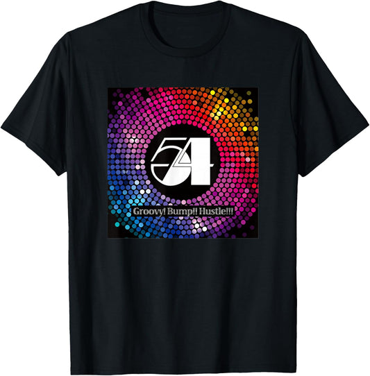 Disco Freaks Store Men's Studio 54 Retro Disco Black Graphic , Small, Short Sleeve, , Classic Fit, Lightweight T-Shirt - T-Shirt | Black