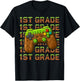 First Day of 1st Grade Level Begins Back to School Girl Boy T-Shirt - T-Shirt | Black
