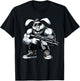 Thug Bunny Holding Gun Muscles Gangster Rabbit Lovers Art T-Shirt - T-Shirt | Black