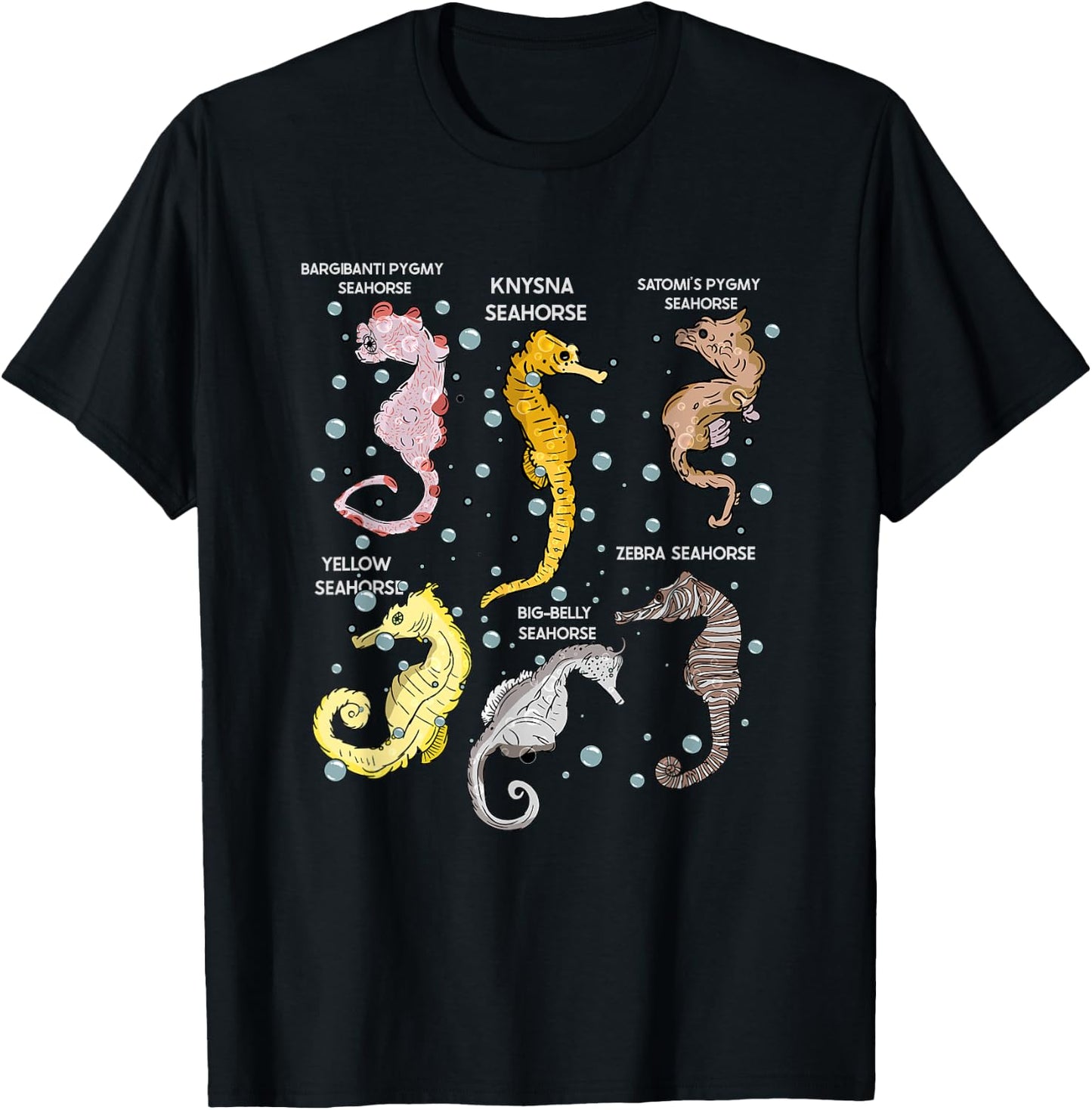Seahorses Lover Aquarist Marine Biology Seahorse T-Shirt - T-Shirt | Black