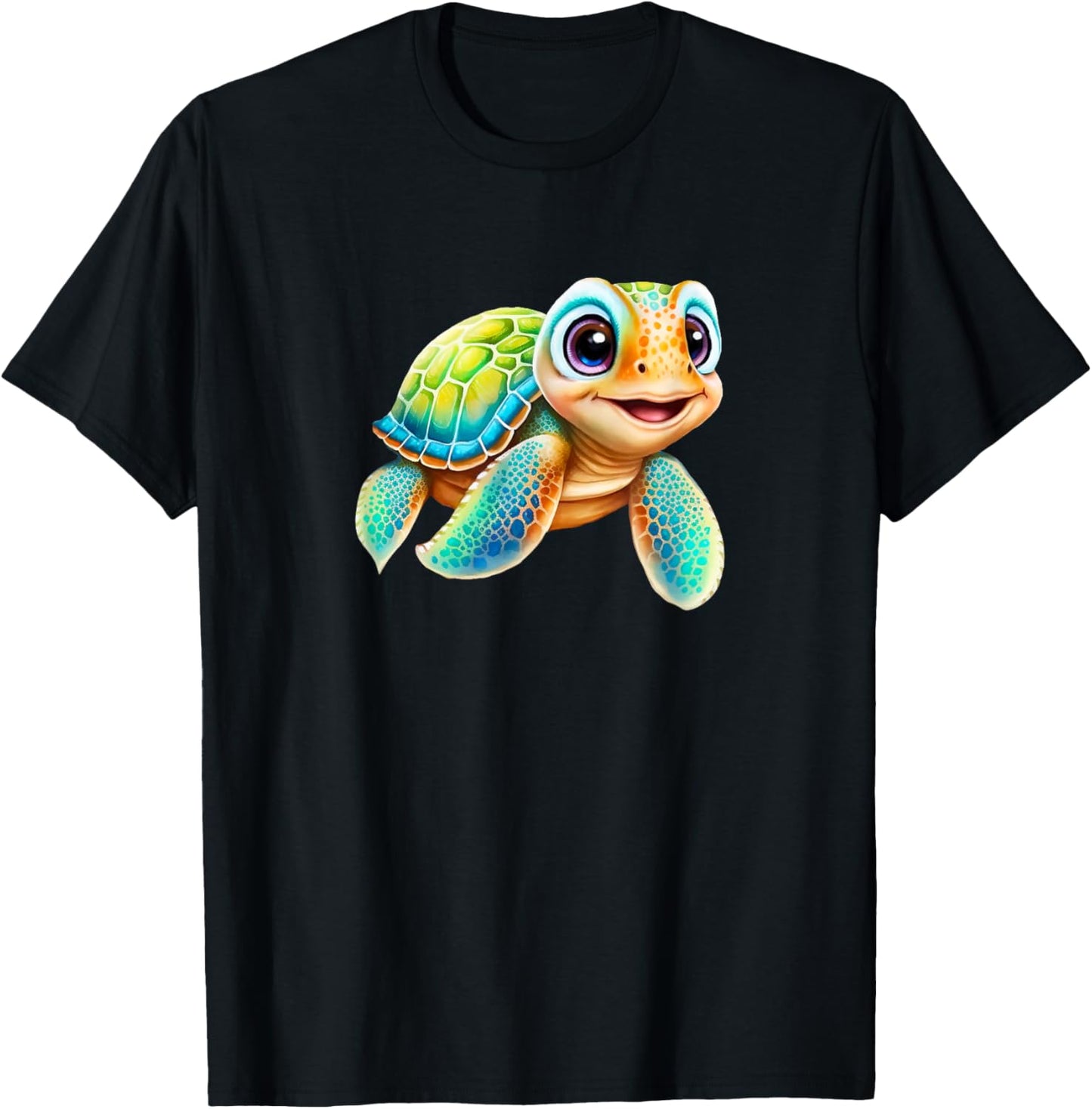 Cute Baby Sea Turtle design T-Shirt - T-Shirt | Black