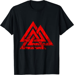 Valknut Viking Symbol Celtic Odin Norse Mythology T-Shirt - T-Shirt | Black