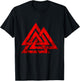 Valknut Viking Symbol Celtic Odin Norse Mythology T-Shirt - T-Shirt | Black