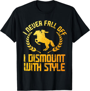 Funny Equestrian Art Women Equestrian Horse Lover T-Shirt - T-Shirt | Black