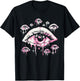 Eyes Pastel Goth Pink Weird Grunge Alt Odd Strange Aesthetic T-Shirt - T-Shirt | Black