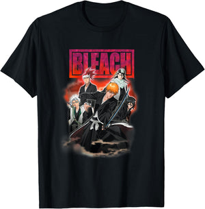 Bleach Portrait Group Smoke Anime T-Shirt - T-Shirt | Black