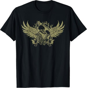 Fairy Grunge Fairycore Aesthetic Skeleton Fairy Wings T-Shirt - T-Shirt | Black