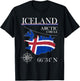 Iceland - Polar Circle - Polar Island Icelandic Flag T-Shirt - T-Shirt | Black
