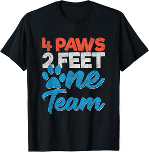 K9 Unit Dog 4 Paws 2 Feet One Team Officers Men Women Kids T-Shirt - T-Shirt | Black