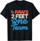 K9 Unit Dog 4 Paws 2 Feet One Team Officers Men Women Kids T-Shirt - T-Shirt | Black