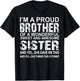 Funny Birthday Gift Brother from Awesome Sister Present T-Shirt - T-Shirt | Black