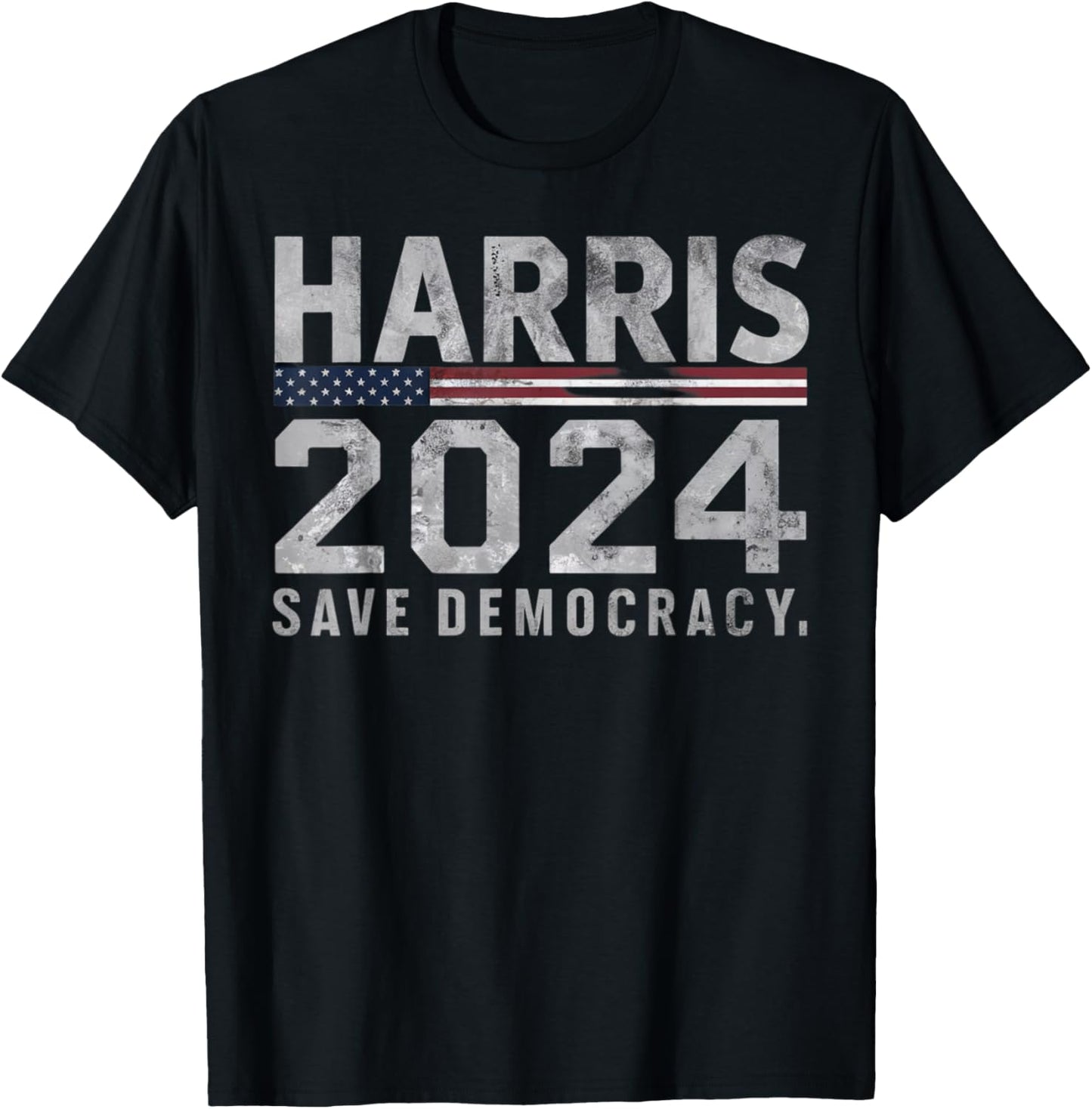 Save Democracy Kamala Harris for President 2024 T-Shirt - T-Shirt | Black