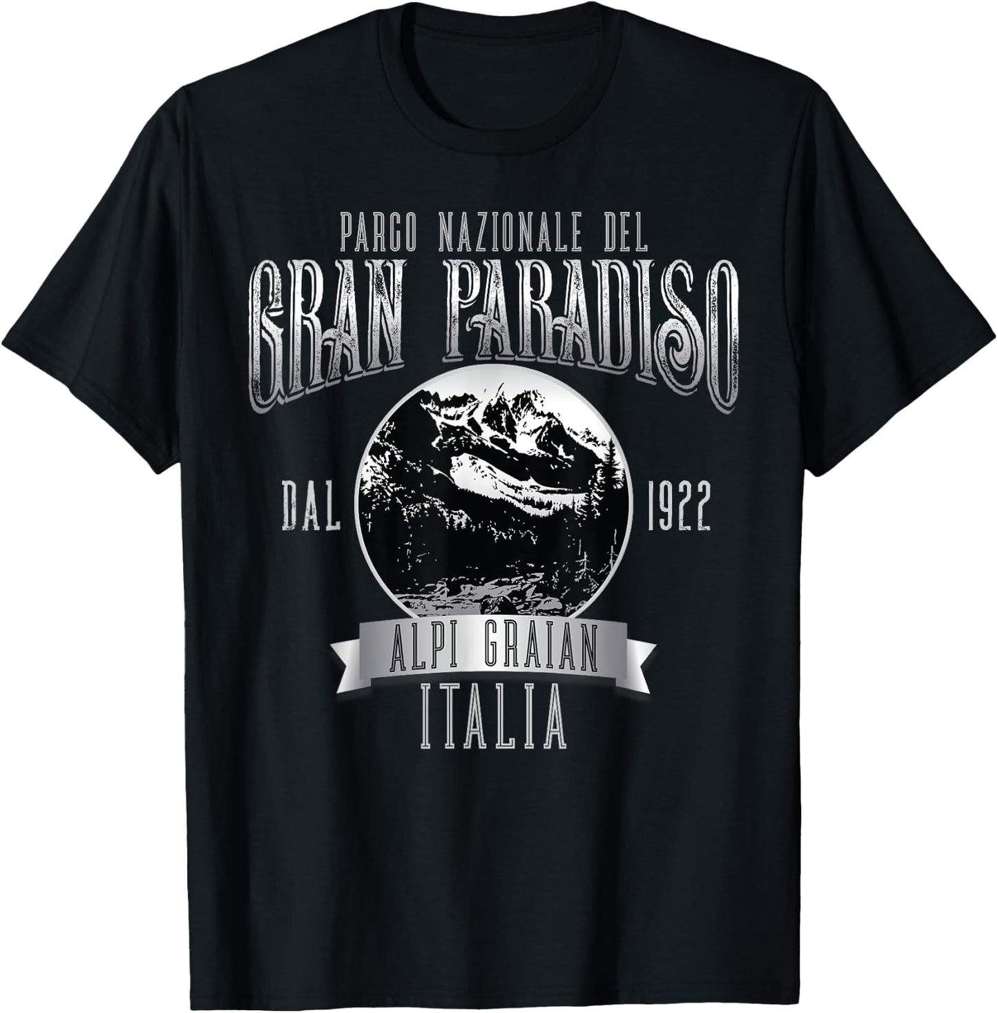 Gran Paradiso National Park Graian Alps Italy Souvenir T-Shirt - T-Shirt | Black