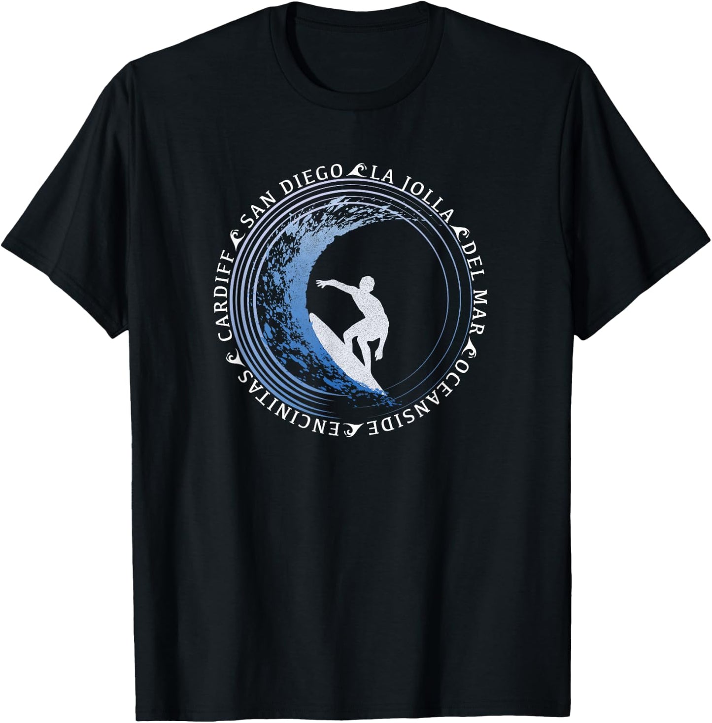 San Diego Surf/San Diego Beach Gift T-Shirt - T-Shirt | Black