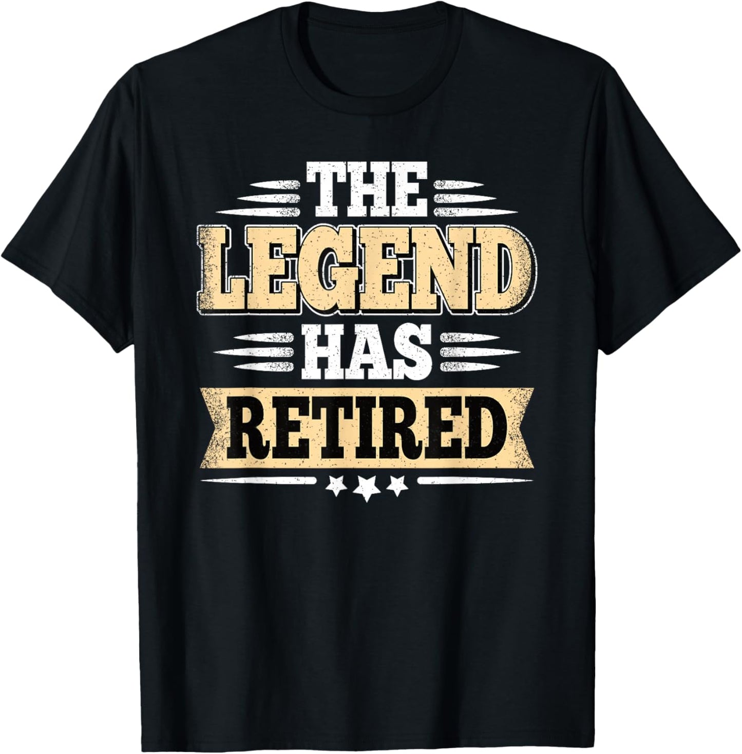 The Legend Has Retired Funny Vintage Retirement Retire Men T-Shirt - T-Shirt | Black