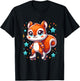 Squirrel Roller Skates Cute Girl Love Roller Skating Graphic T-Shirt - T-Shirt | Black
