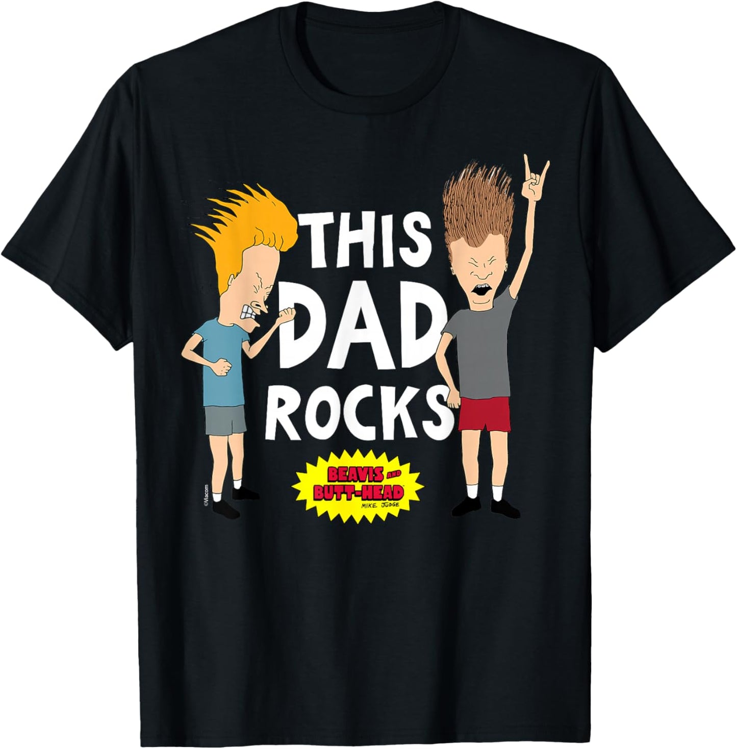 MTV - Beavis and Butthead This Dad Rocks T-Shirt - T-Shirt | Black