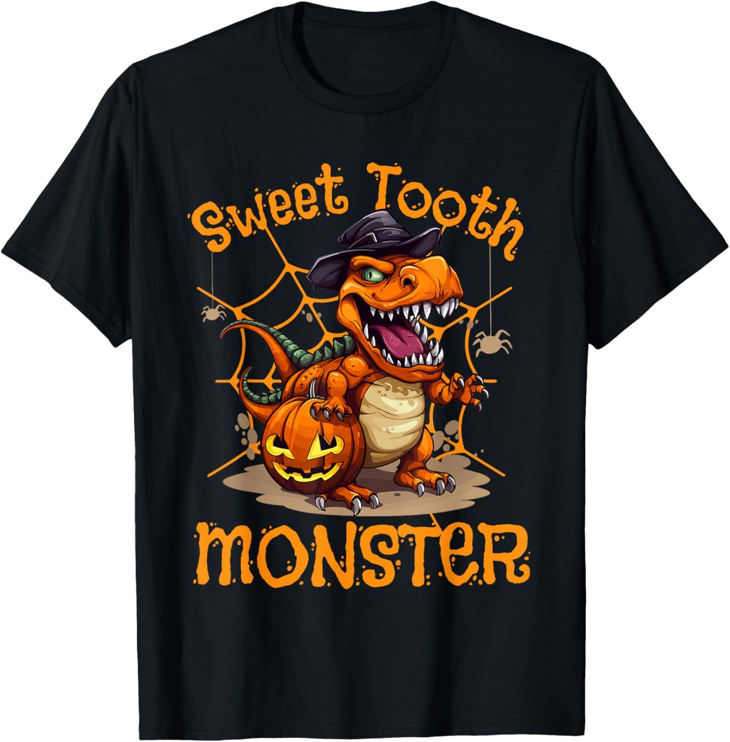 Halloween Costume Spooky Dinosaur Lover Saurian Halloween T-Shirt - T-Shirt | Black
