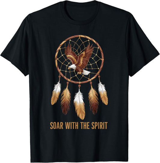 Dream Catcher Bohemian Spiritual Dreamcatcher T-Shirt - T-Shirt | Black
