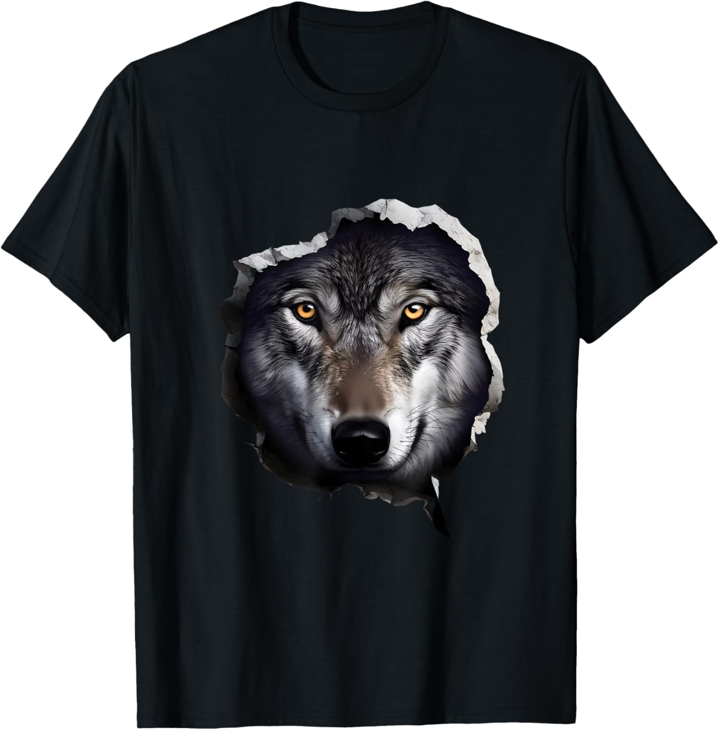 Wolf Face T-Shirt - T-Shirt | Black