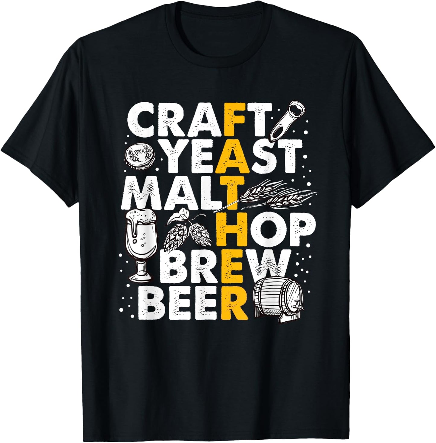 Brew Dad Beer Brewer Brewing Father Gift T-Shirt - T-Shirt | Black