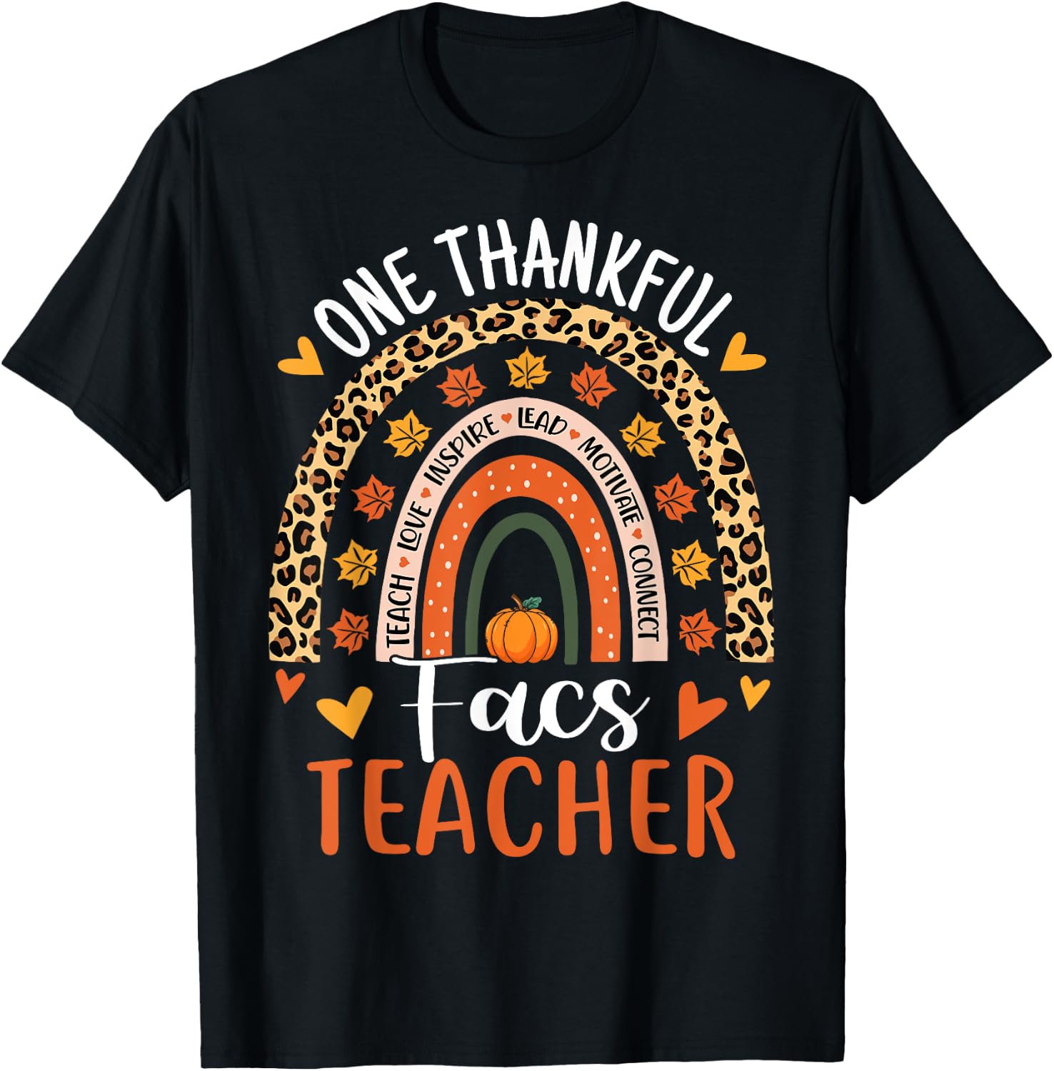 Thankful FACS Teacher Family and Consumer Science Teacher T-Shirt - T-Shirt | Black