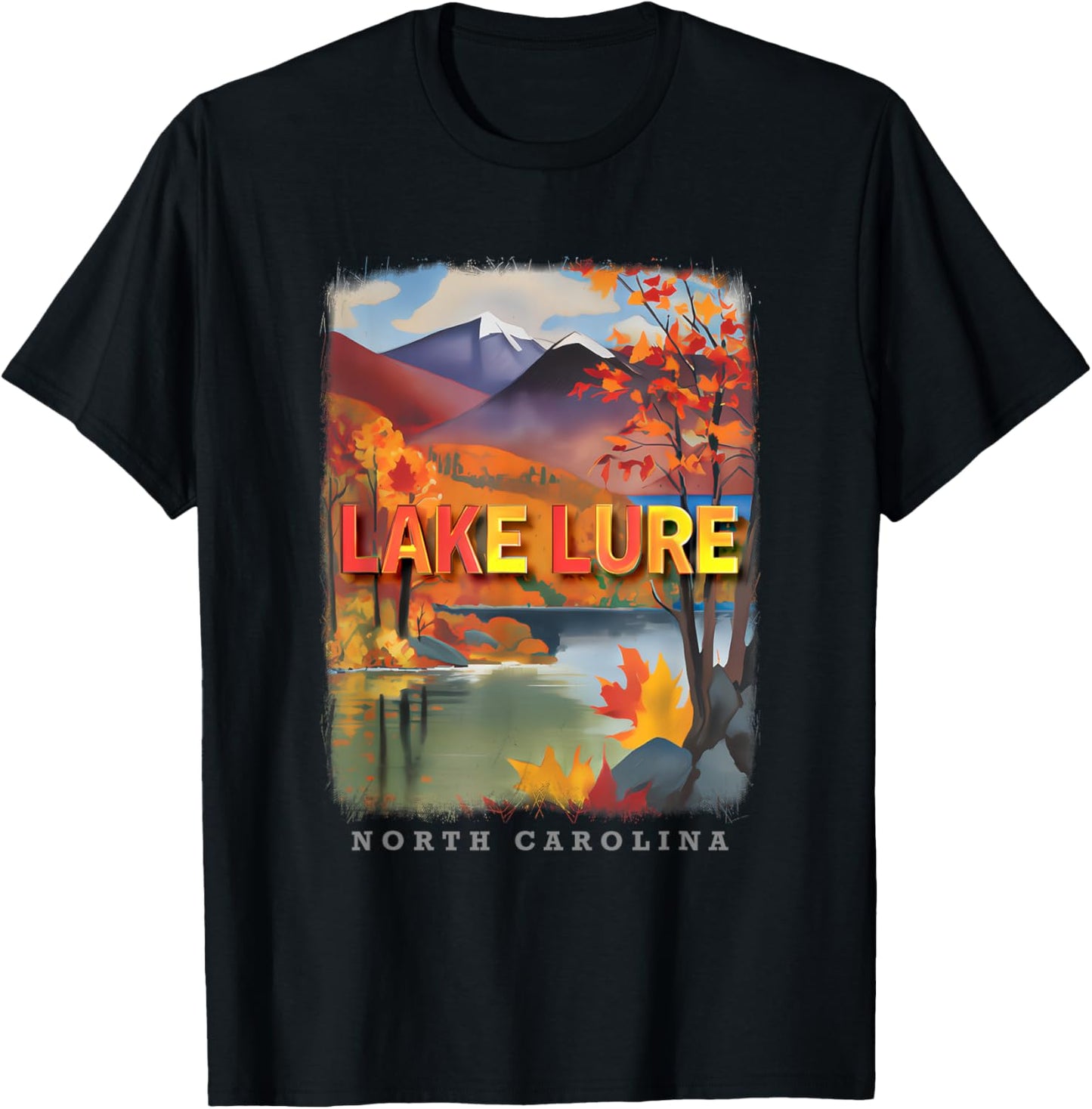 Lake Lure North Carolina NC Mountain Majesty SD317 T-Shirt - T-Shirt | Black