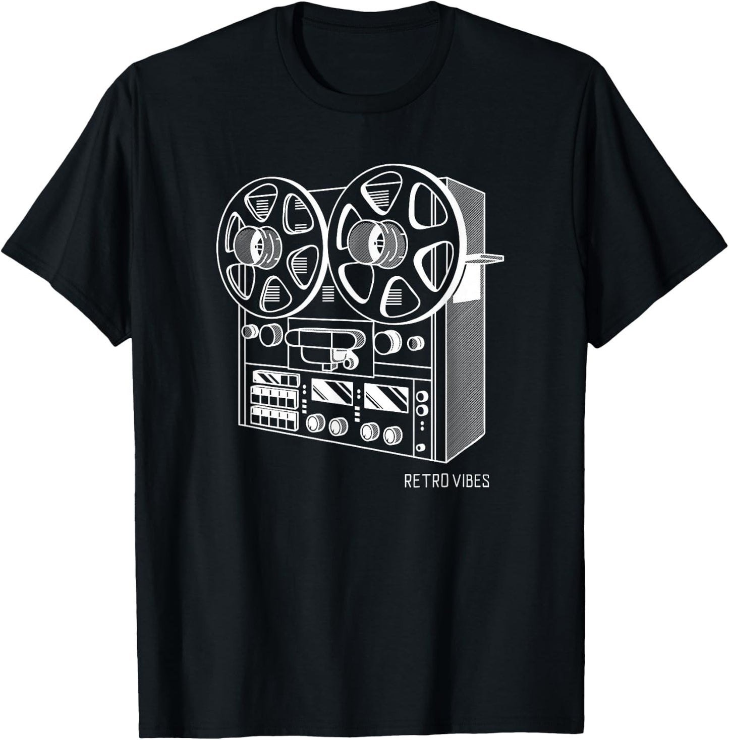 Cassette Tape Reel to Reel Analog Sound System T-Shirt - T-Shirt | Black