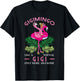 Gigimingo Grandmother Flamingo Lover Gramma Grandma Granny T-Shirt - T-Shirt | Black