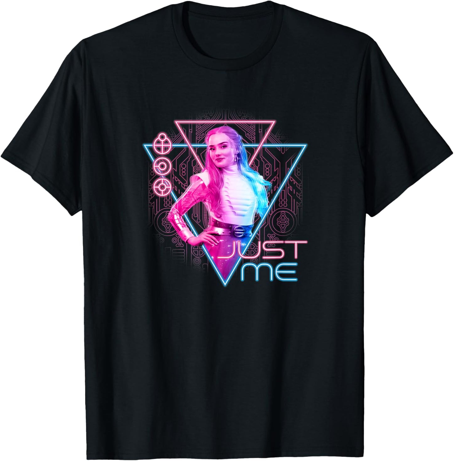 Disney Zombies 3 Addison Neon Just Me Design T-Shirt - T-Shirt | Black