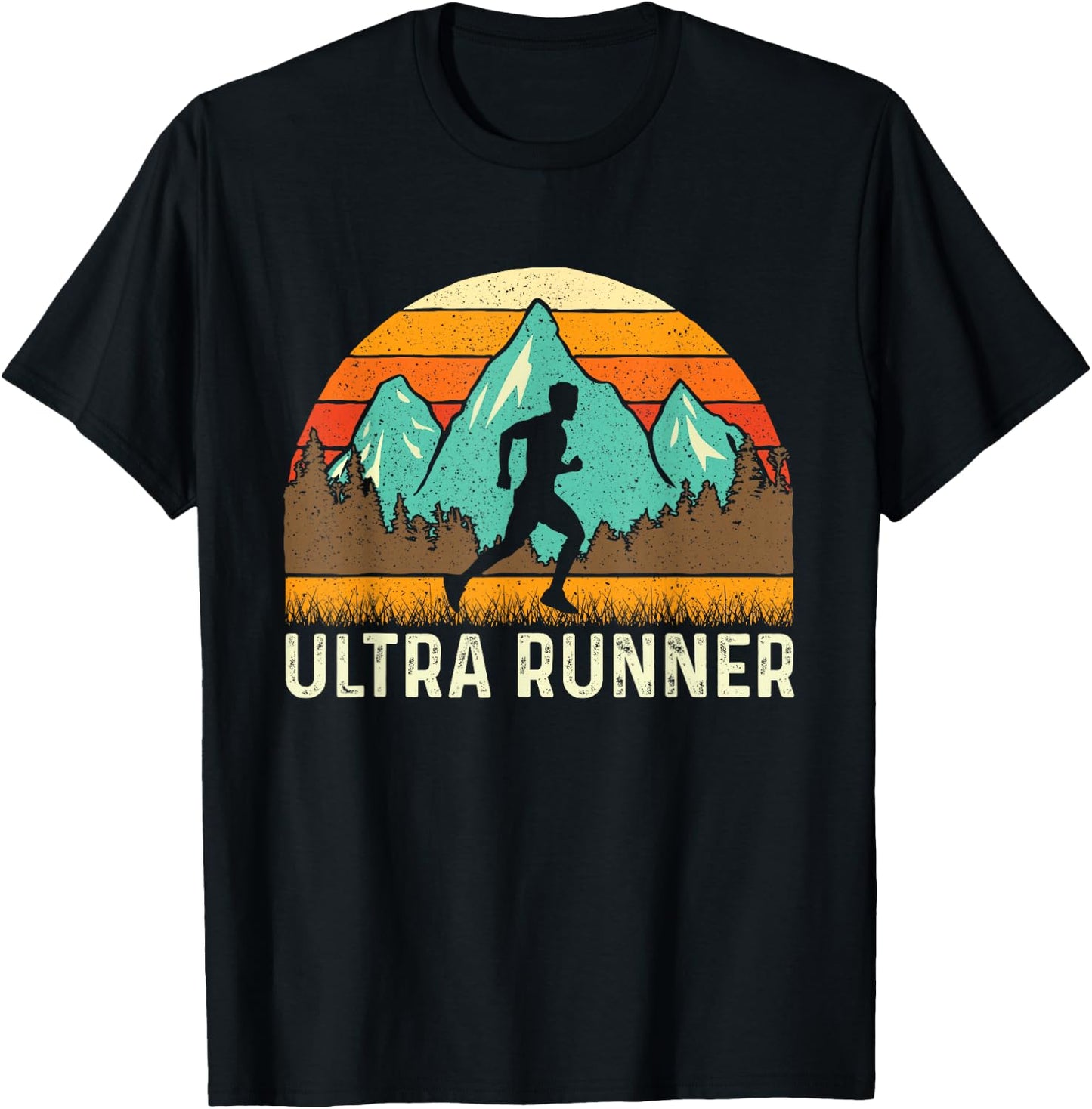 Ultra Runner - Vintage Marathon Race Long Distance Running T-Shirt - T-Shirt | Black