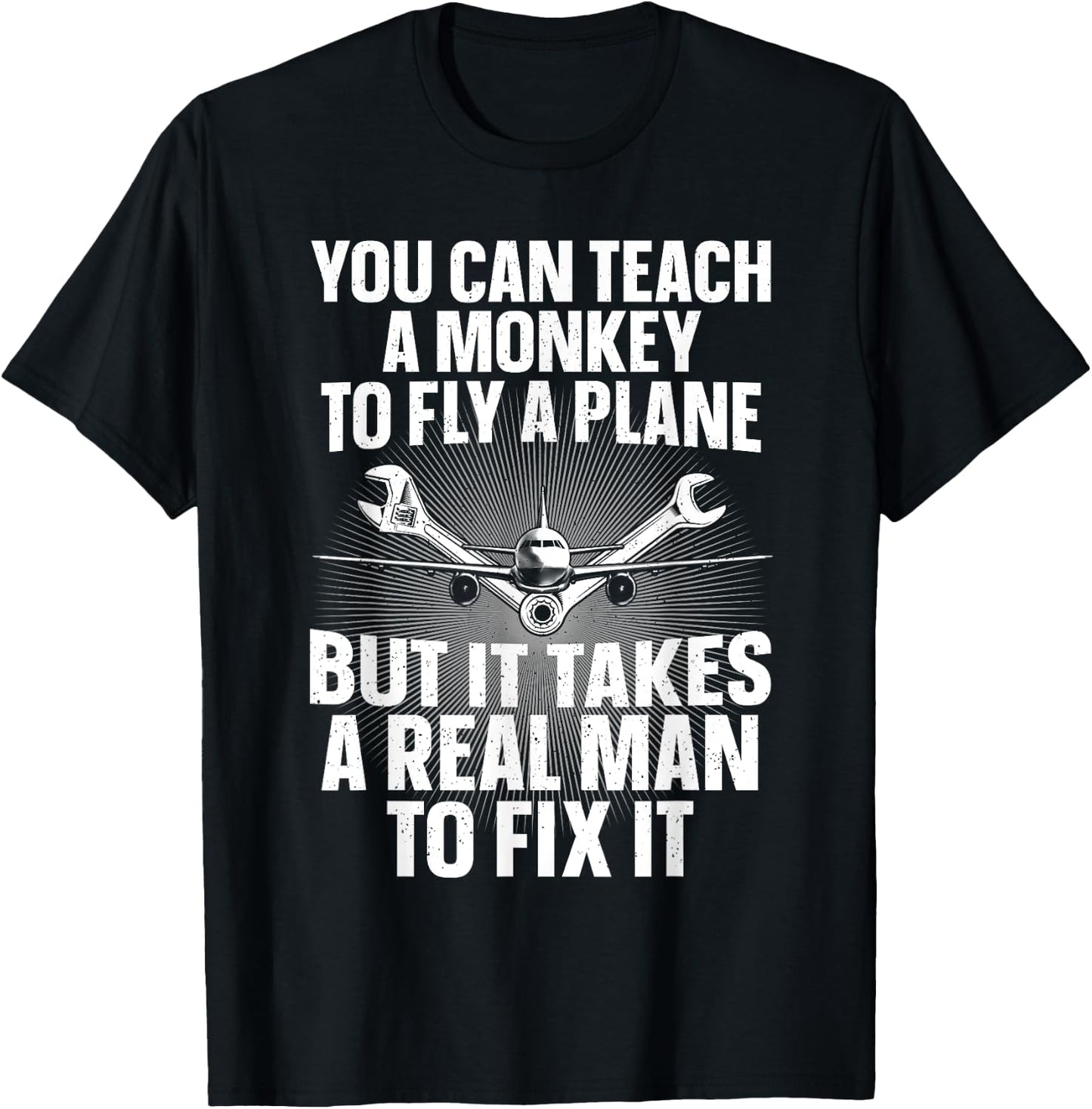 Funny Aircraft Mechanic Art Boys Aircraft Technician T-Shirt - T-Shirt | Black