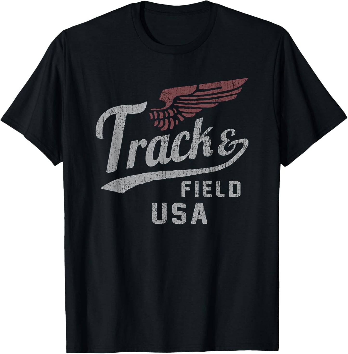 USA Track and Field Faded Jersey T-Shirt - T-Shirt | Black