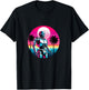 Robotics Retro Robot Machine Engineer Robots Mom Dad Kids T-Shirt - T-Shirt | Black
