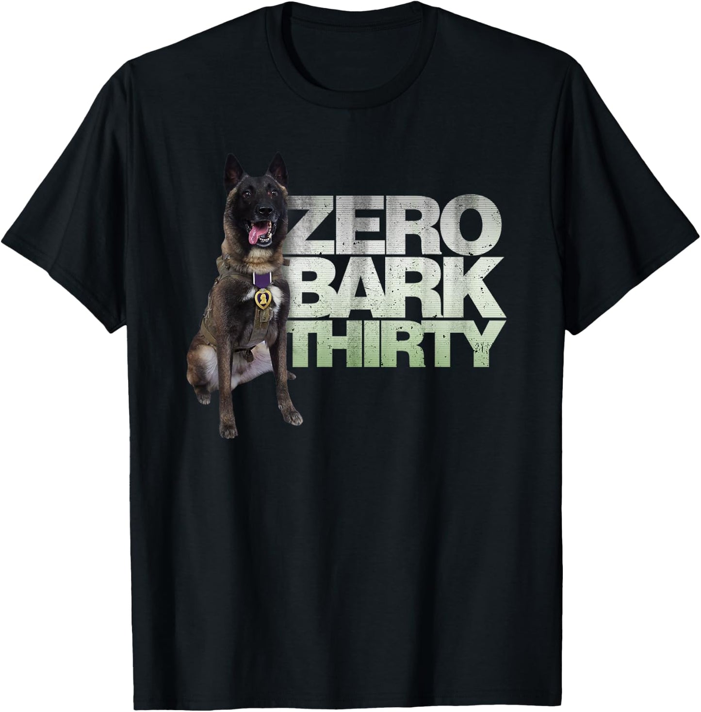 Zero Bark Thirty American Hero Military Dog T-Shirt - T-Shirt | Black