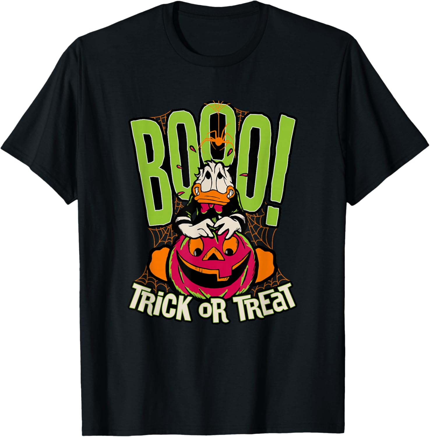 Disney Mickey and Friends Halloween Donald Trick Or Treat T-Shirt - T-Shirt | Black