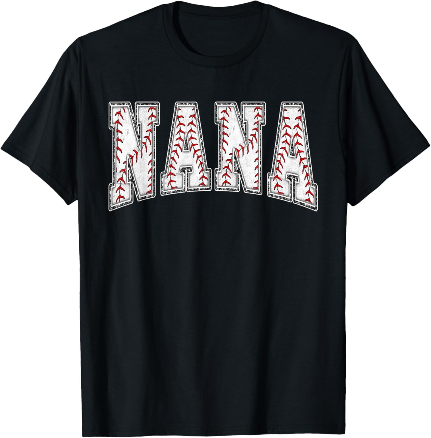 Baseball Nana Baseball Nephew Mothers Day Women Proud Retro T-Shirt - T-Shirt | Black