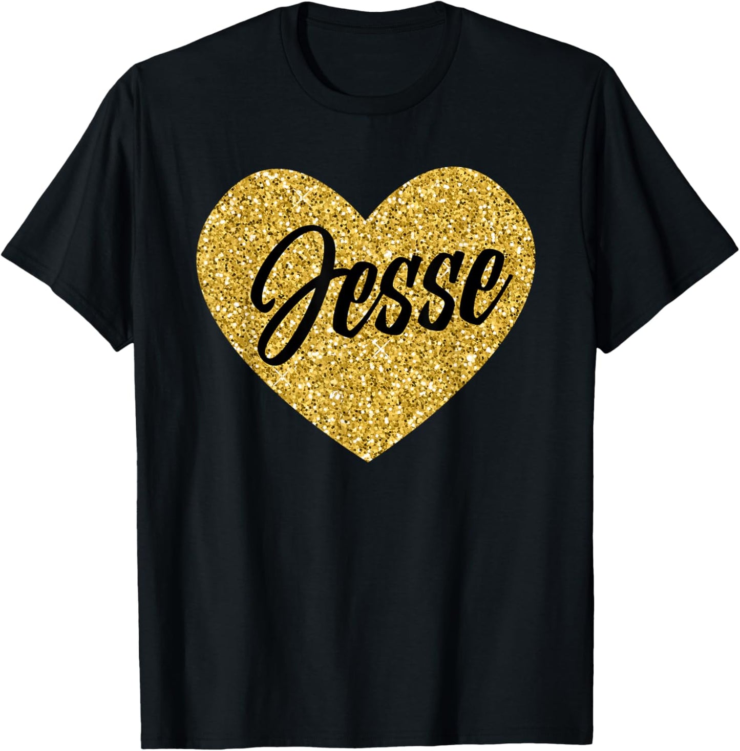 I Love Jesse Cute Jesse Heart Women Boys or Girls T-Shirt - T-Shirt | Black