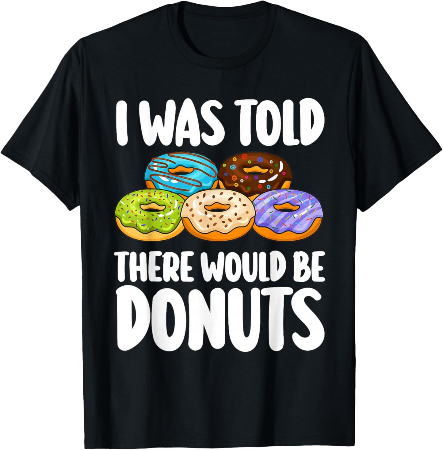 Donut Art Women Kids Doughnut Novelty Lover Donut T-Shirt - T-Shirt | Black