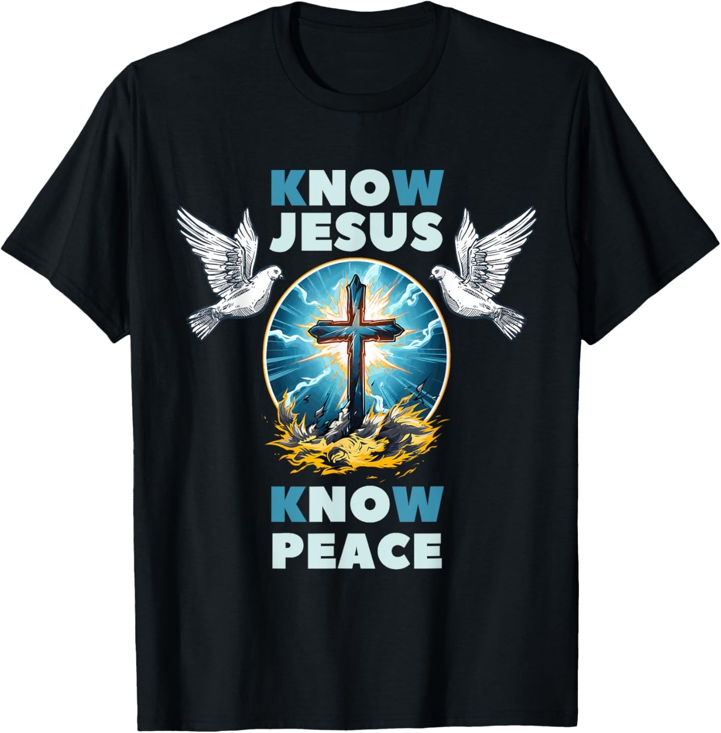 No Jesus No Peace Spiritually Focused Christianity T-Shirt - T-Shirt | Black