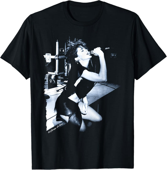 Madonna Early Live Performance B&W Photo By George DuBose T-Shirt - T-Shirt | Black