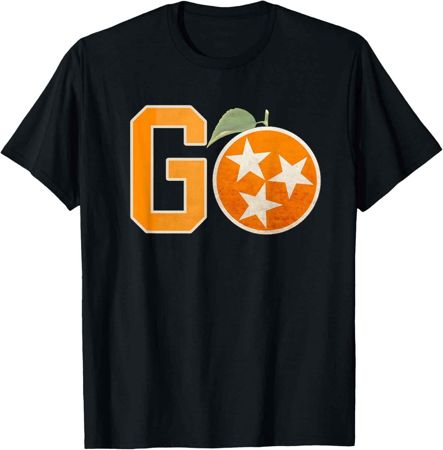 Tennessee Flag Vintage Football Fan Orange And White Gift T-Shirt - T-Shirt | Black