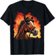 Horse Fireman on Firefighter Horse T-Shirt - T-Shirt | Black