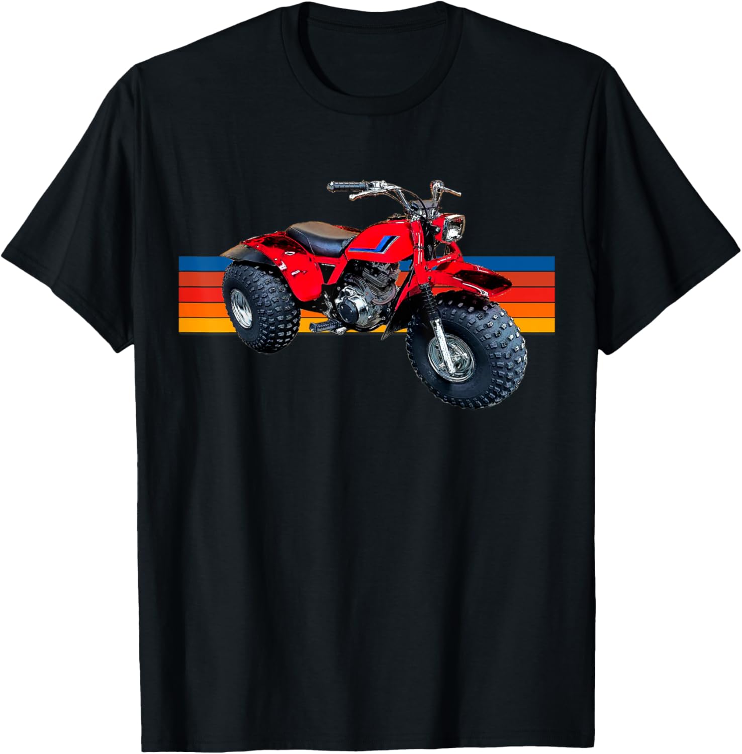 3 wheeler, Vintage ATV, ATC, 200S, 200X, 200M, 185 T-Shirt - T-Shirt | Black
