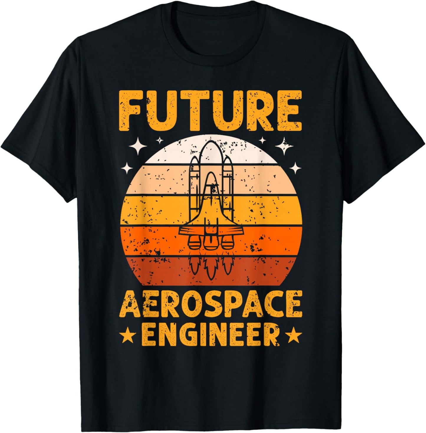 Future Aerospace Engineer Fun Rocket Science Kids Boys Girls T-Shirt - T-Shirt | Black