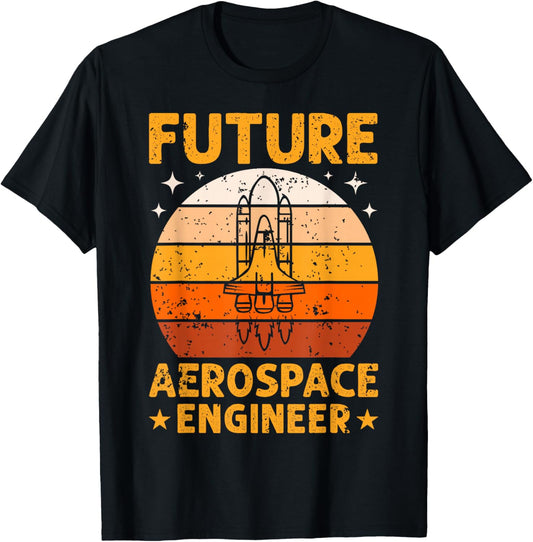 Future Aerospace Engineer Fun Rocket Science Kids Boys Girls T-Shirt - T-Shirt | Black